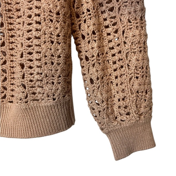 Brochu Walker Pale Peach Open Knit Sweater - Picture 4 of 7